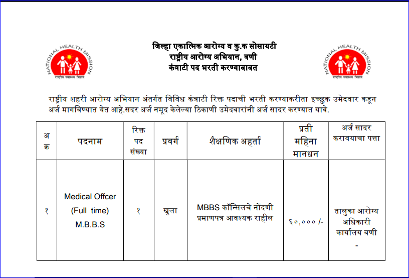 NHM Yavatmal Bharti 2026